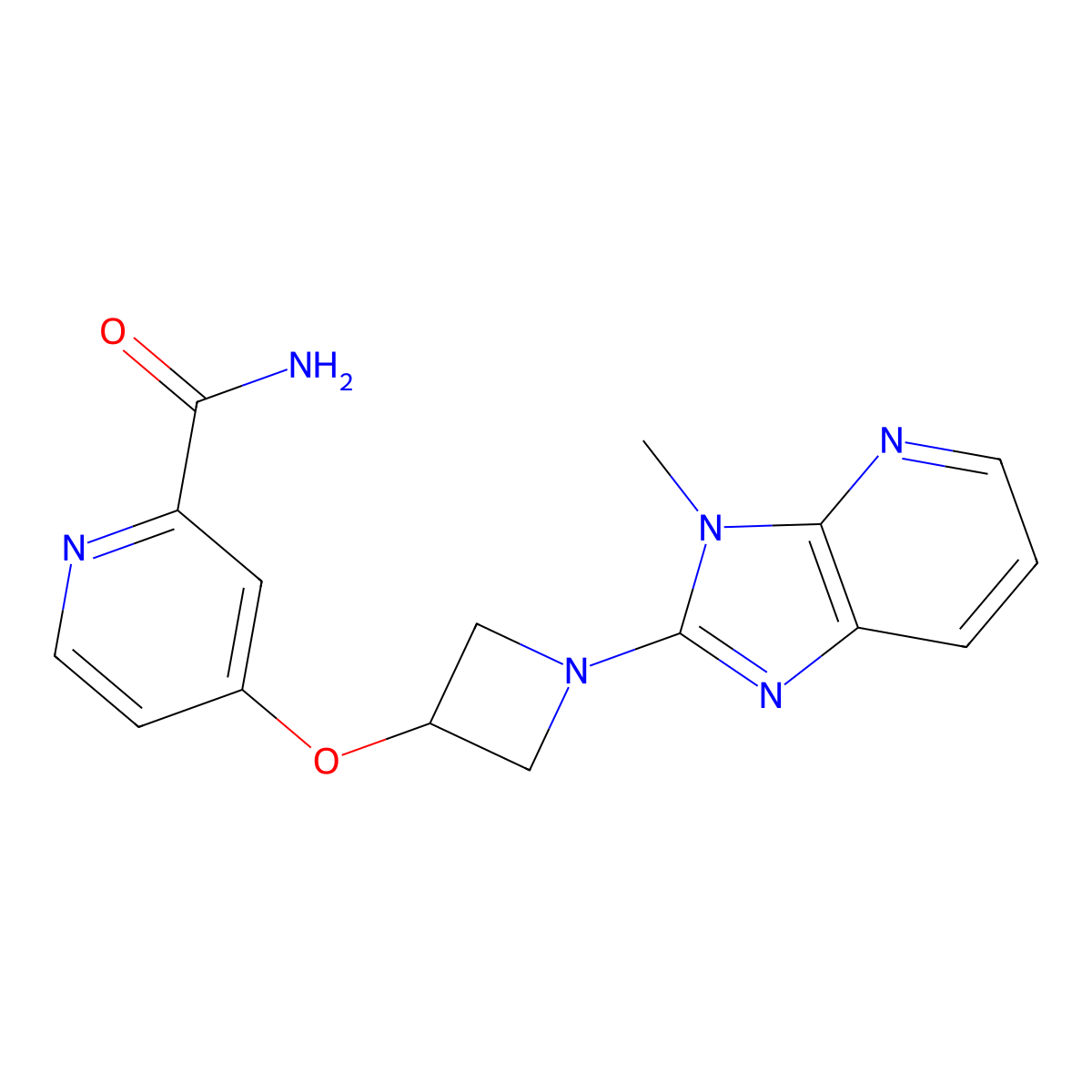 4-[(1-{3-methyl-3H-imidazo[4,5-b]pyridin-2-yl}azetidin-3-yl)oxy]pyridine-2-carboxamide molecular structure, CAS 2548978-35-2