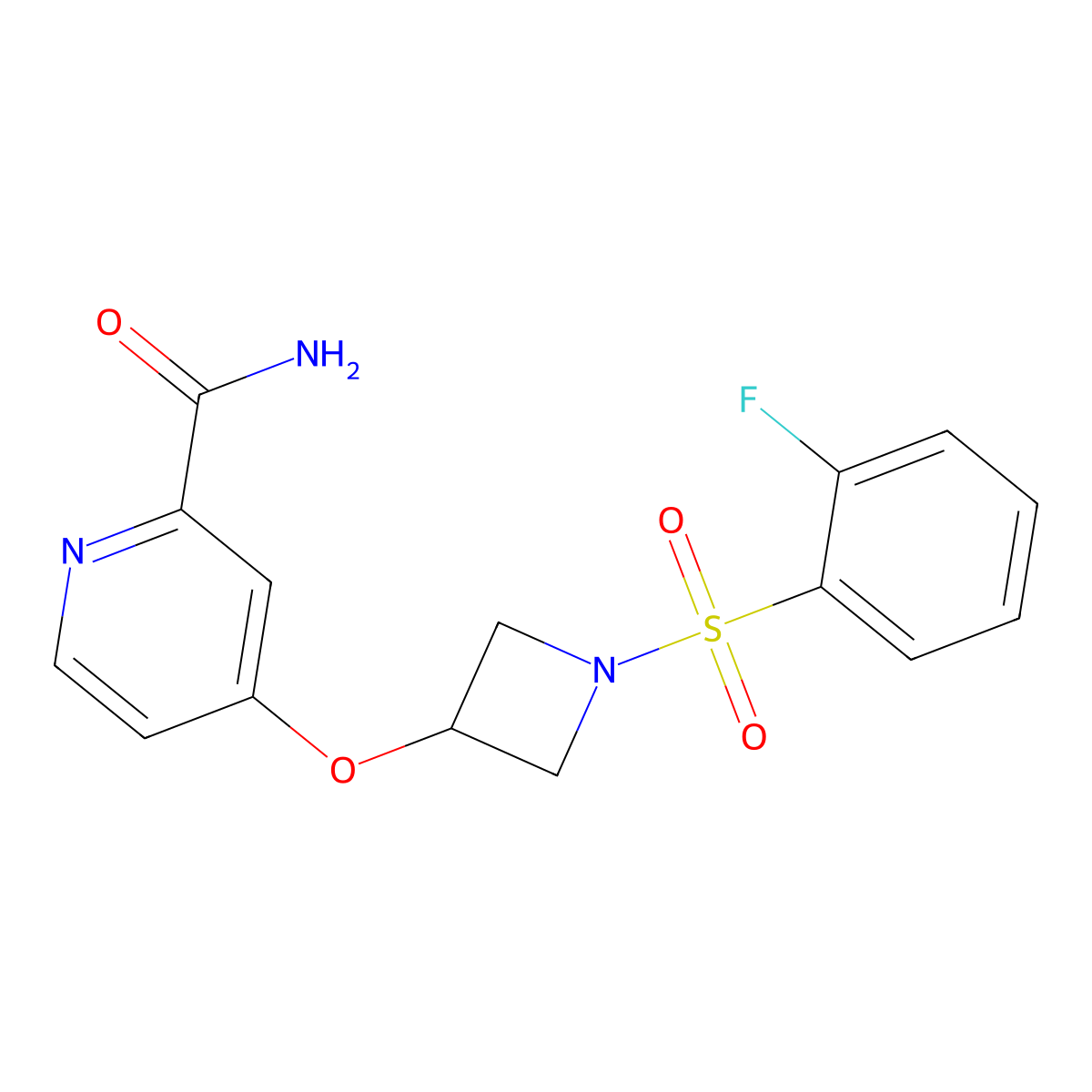 4-{[1-(2-Fluorobenzenesulfonyl)azetidin-3-yl]oxy}pyridine-2-carboxamide molecular structure, CAS 2548978-78-3