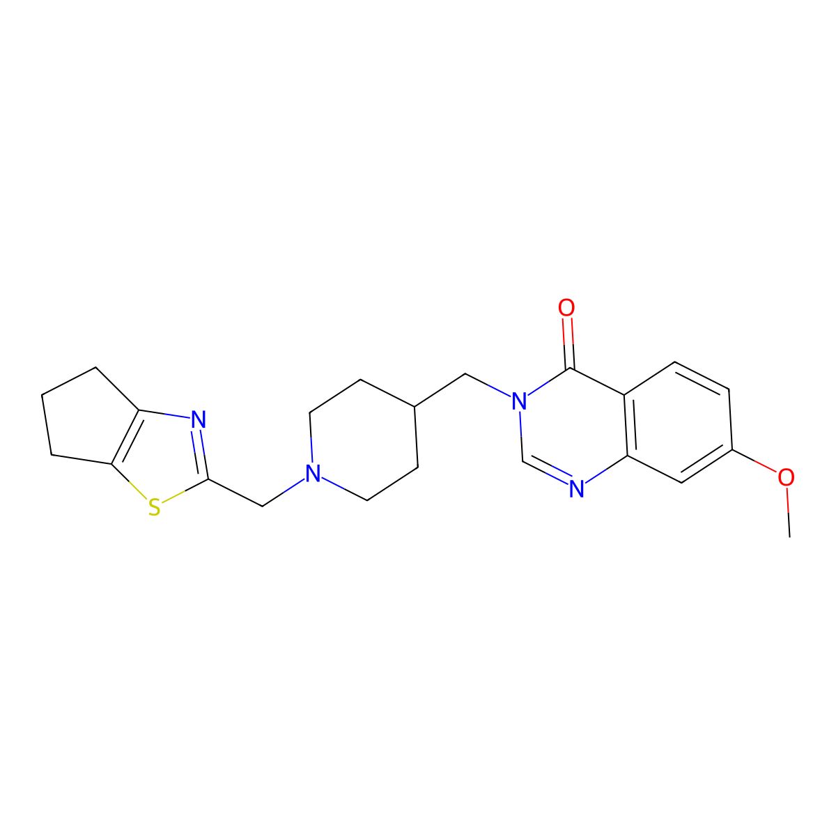 3-{[1-({4H,5H,6H-cyclopenta[d][1,3]thiazol-2-yl}methyl)piperidin-4-yl]methyl}-7-methoxy-3,4-dihydroquinazolin-4-one molecular structure, CAS 2548978-92-1
