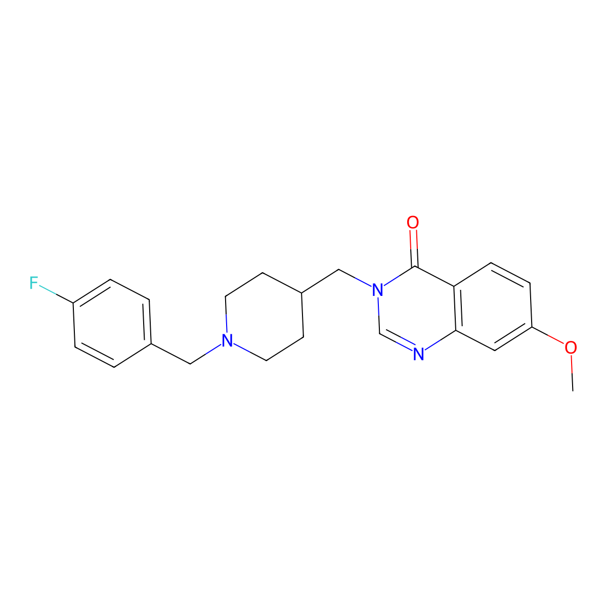 3-({1-[(4-Fluorophenyl)methyl]piperidin-4-yl}methyl)-7-methoxy-3,4-dihydroquinazolin-4-one molecular structure, CAS 2548978-95-4