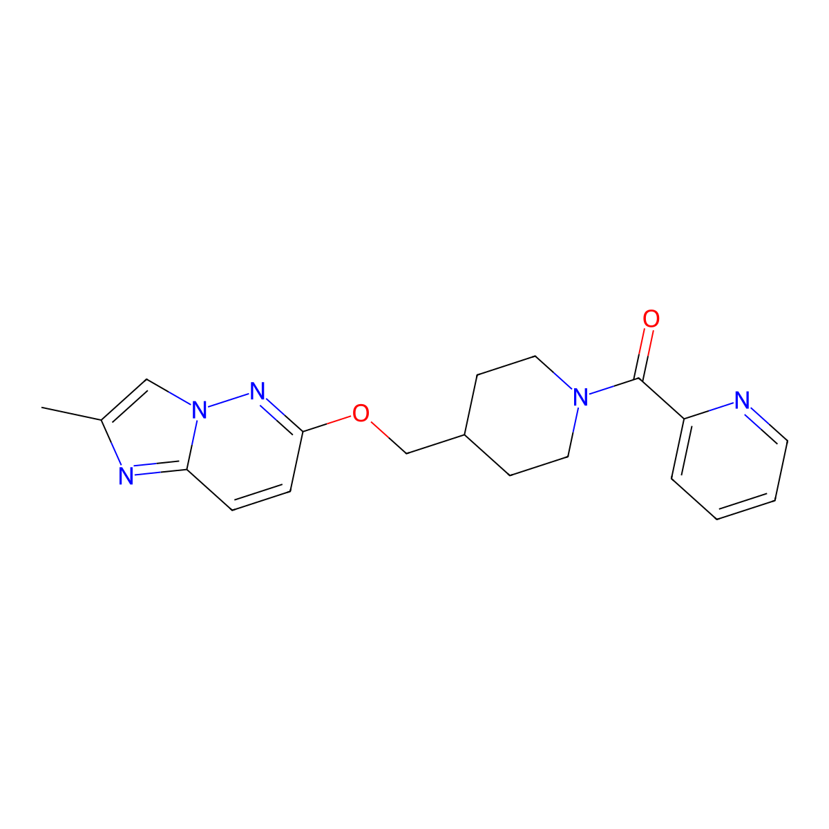 2-{4-[({2-Methylimidazo[1,2-b]pyridazin-6-yl}oxy)methyl]piperidine-1-carbonyl}pyridine molecular structure, CAS 2548979-09-3