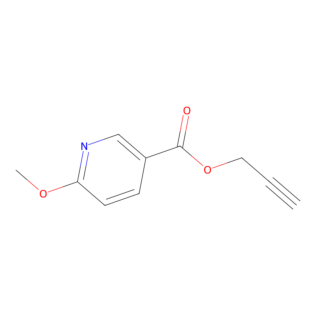 Prop-2-yn-1-yl 6-methoxypyridine-3-carboxylate molecular structure, CAS 2548979-25-3