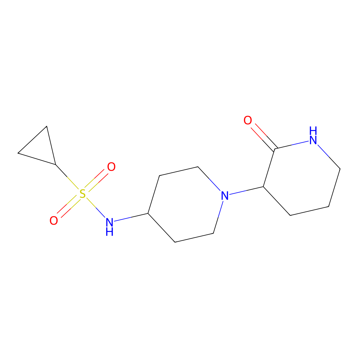 N-{2'-oxo-[1,3'-bipiperidine]-4-yl}cyclopropanesulfonamide molecular structure, CAS 2548979-72-0