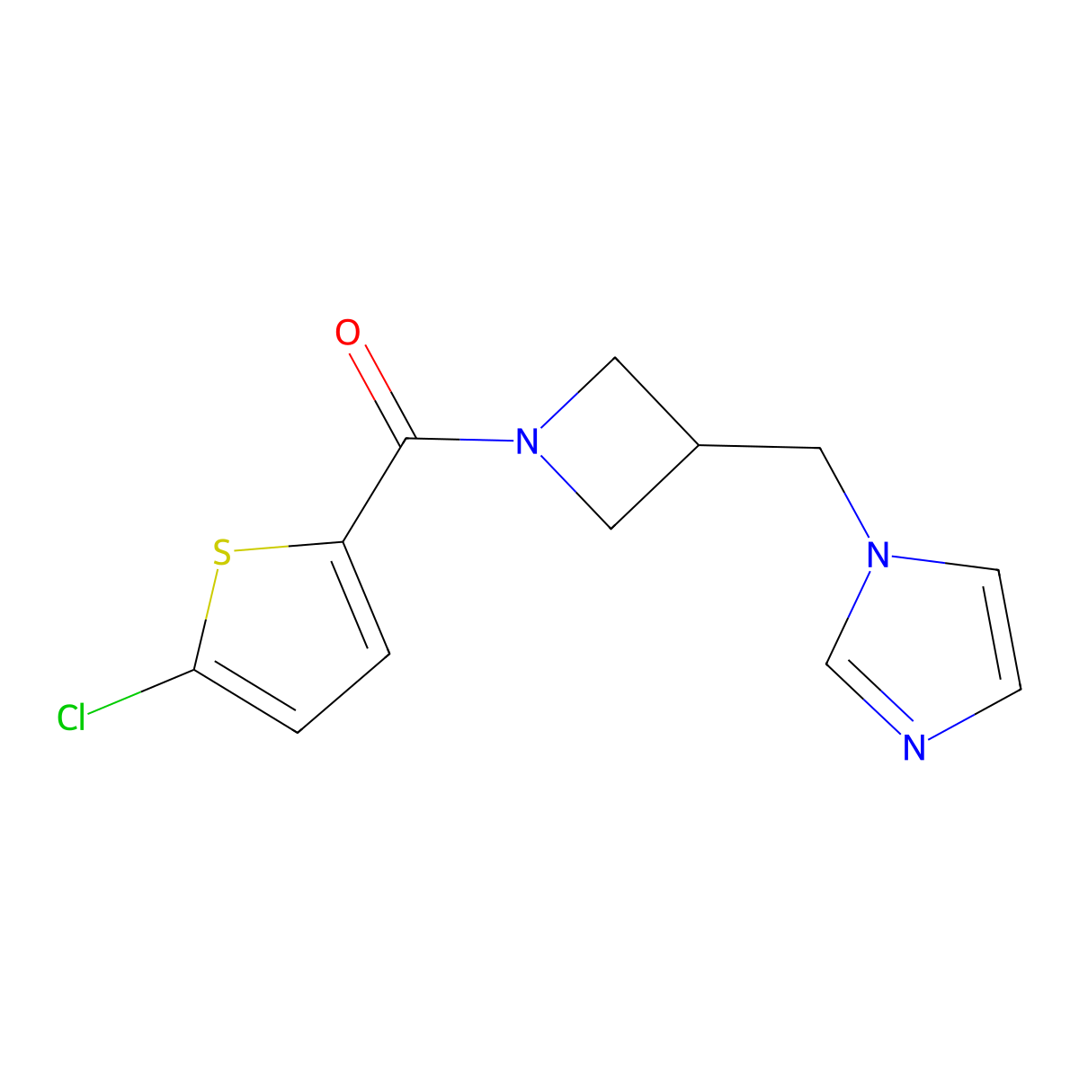 1-{[1-(5-chlorothiophene-2-carbonyl)azetidin-3-yl]methyl}-1H-imidazole molecular structure, CAS 2548980-42-1