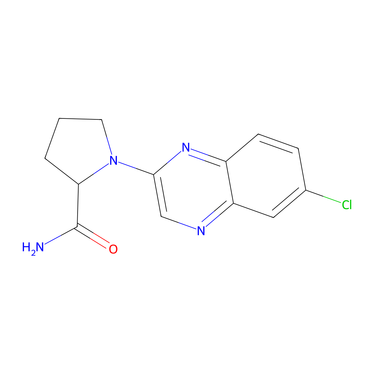 1-(6-Chloroquinoxalin-2-yl)pyrrolidine-2-carboxamide molecular structure, CAS 2548980-47-6