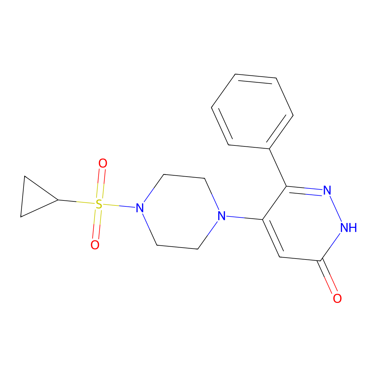 5-[4-(Cyclopropanesulfonyl)piperazin-1-yl]-6-phenyl-2,3-dihydropyridazin-3-one molecular structure, CAS 2548980-56-7