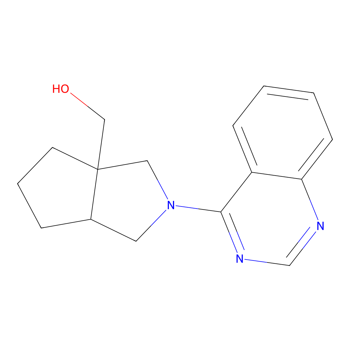 [2-(Quinazolin-4-yl)-octahydrocyclopenta[c]pyrrol-3a-yl]methanol molecular structure, CAS 2548980-66-9