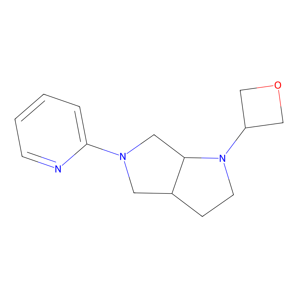 2-[1-(Oxetan-3-yl)-octahydropyrrolo[3,4-b]pyrrol-5-yl]pyridine molecular structure, CAS 2548981-82-2