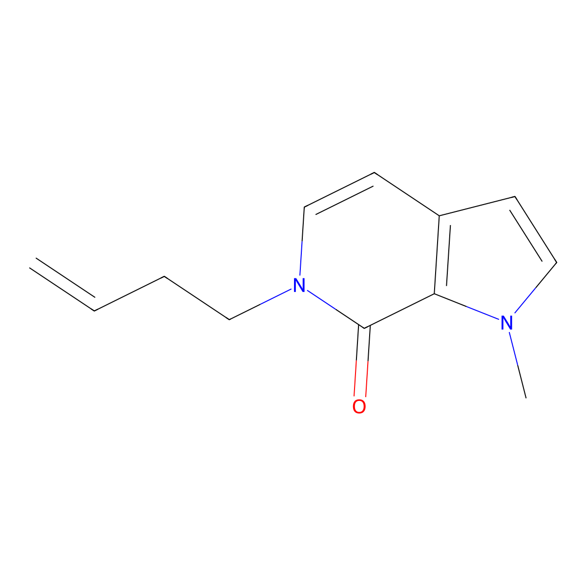 6-(but-3-en-1-yl)-1-methyl-1H,6H,7H-pyrrolo[2,3-c]pyridin-7-one molecular structure, CAS 2548982-12-1