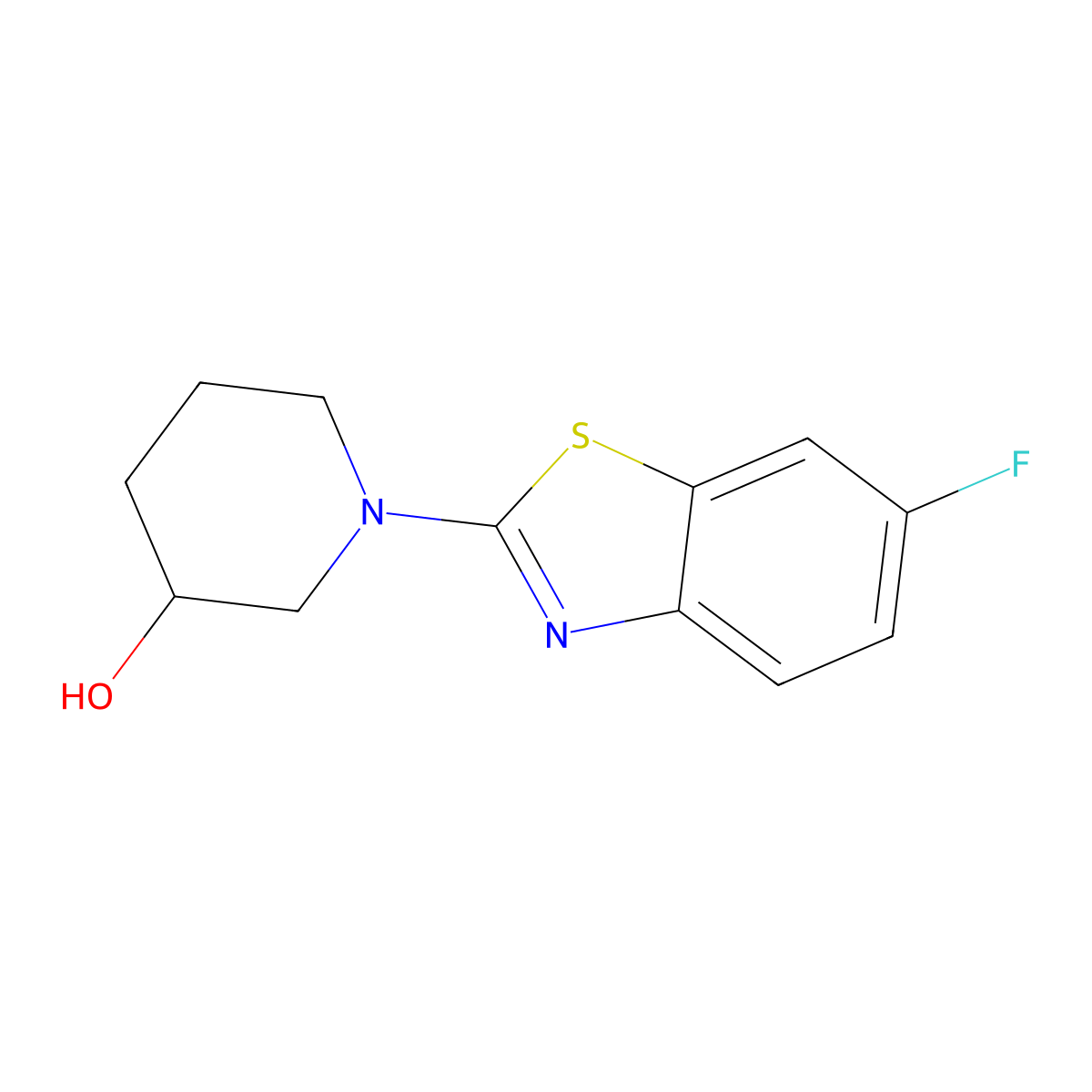 1-(6-Fluoro-1,3-benzothiazol-2-yl)piperidin-3-ol molecular structure, CAS 2548982-17-6