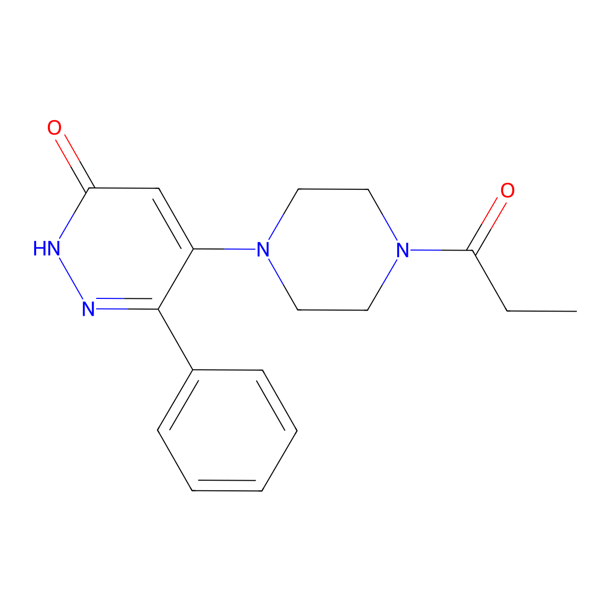 6-Phenyl-5-(4-propanoylpiperazin-1-yl)-2,3-dihydropyridazin-3-one molecular structure, CAS 2548982-25-6