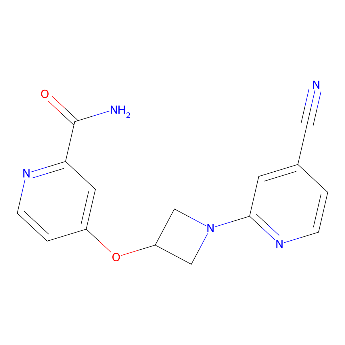 4-{[1-(4-Cyanopyridin-2-yl)azetidin-3-yl]oxy}pyridine-2-carboxamide molecular structure, CAS 2548982-30-3