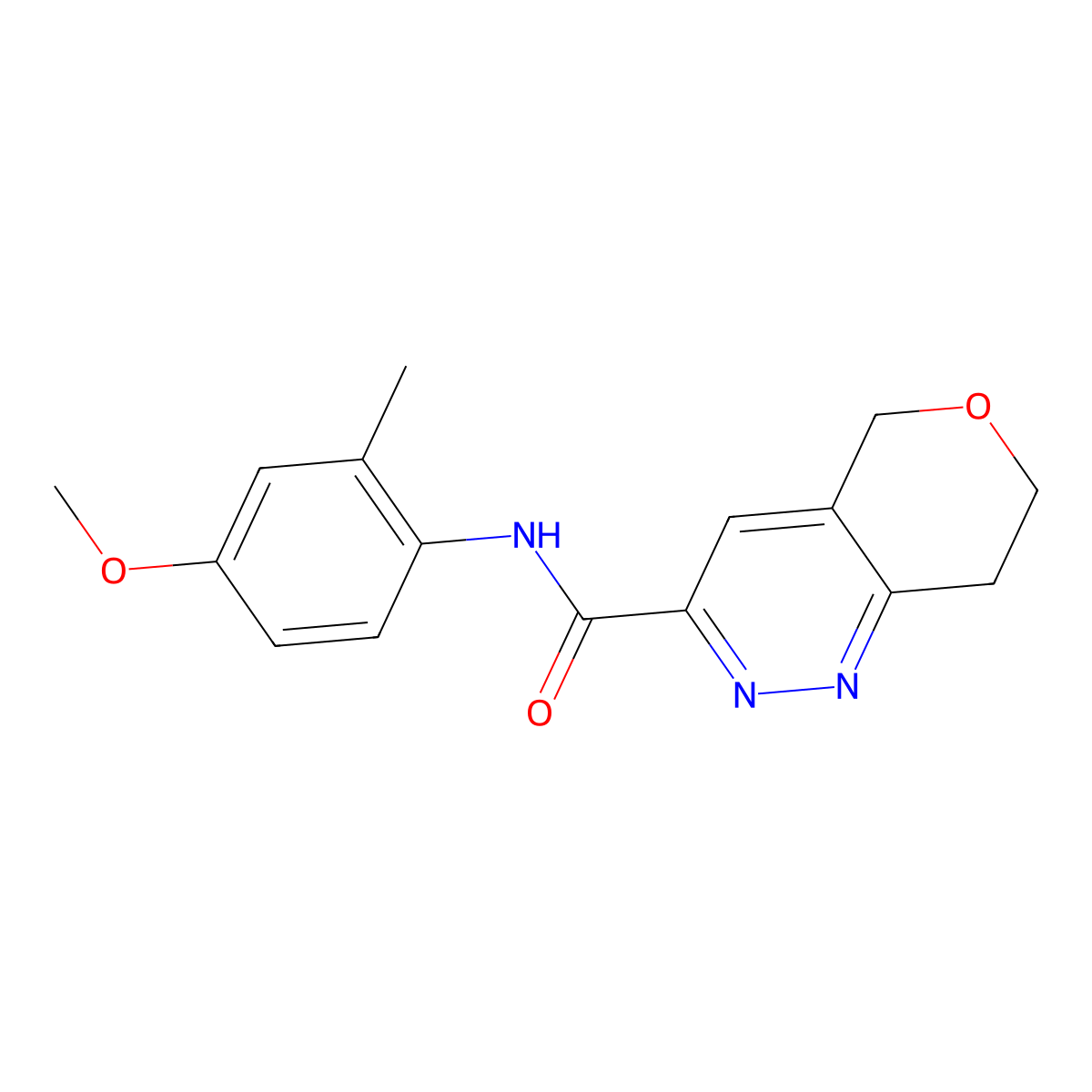 N-(4-methoxy-2-methylphenyl)-5H,7H,8H-pyrano[4,3-c]pyridazine-3-carboxamide molecular structure, CAS 2548982-76-7