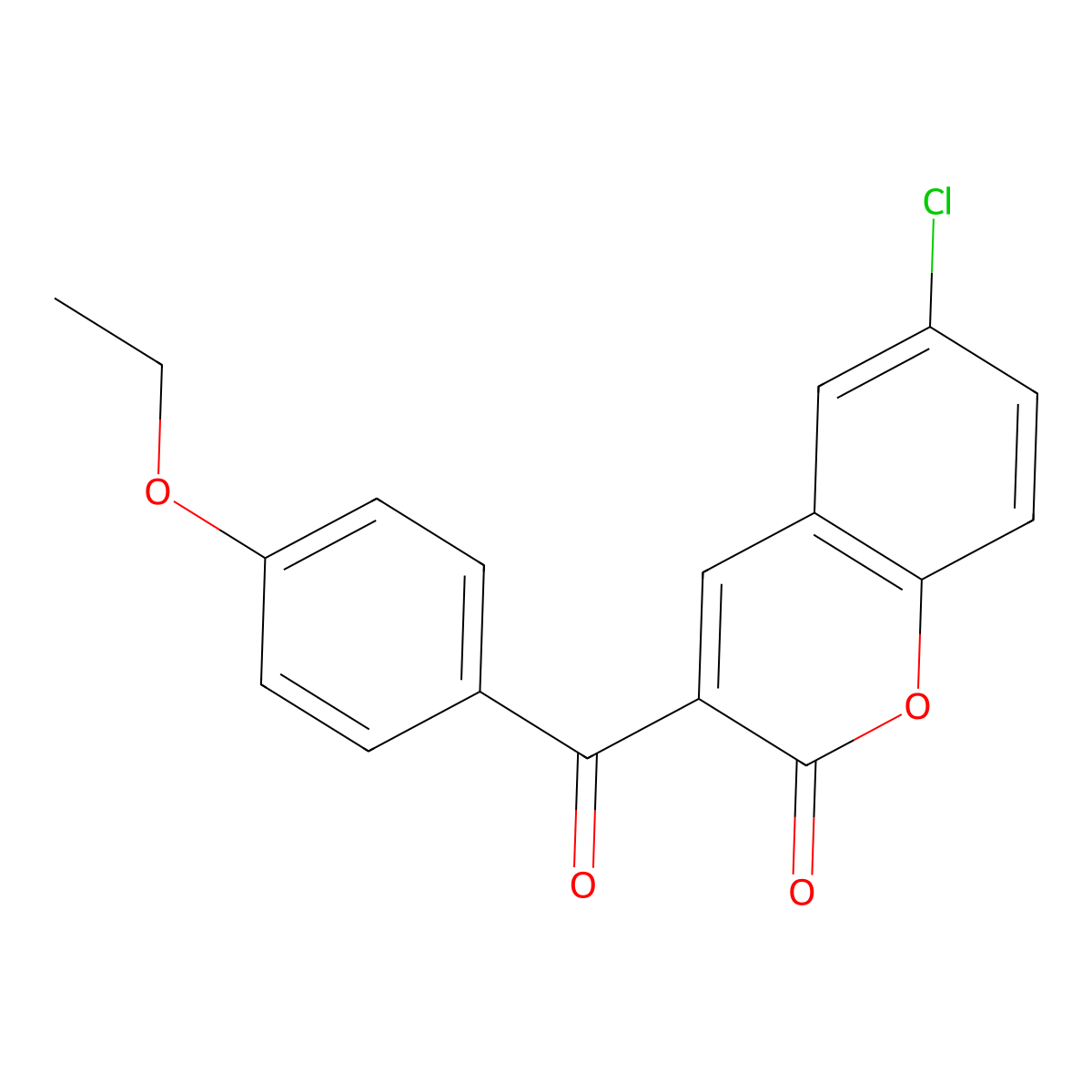 6-chloro-3-(4-ethoxybenzoyl)-2H-chromen-2-one molecular structure, CAS 2548982-91-6