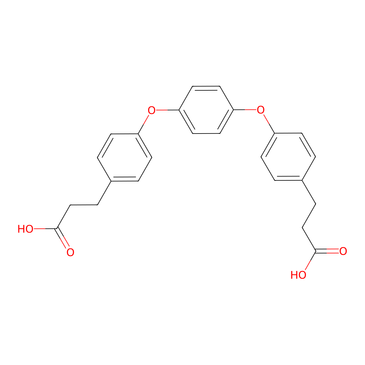 3-(4-{4-[4-(2-Carboxyethyl)phenoxy]phenoxy}phenyl)propanoic acid molecular structure, CAS 2548983-00-0