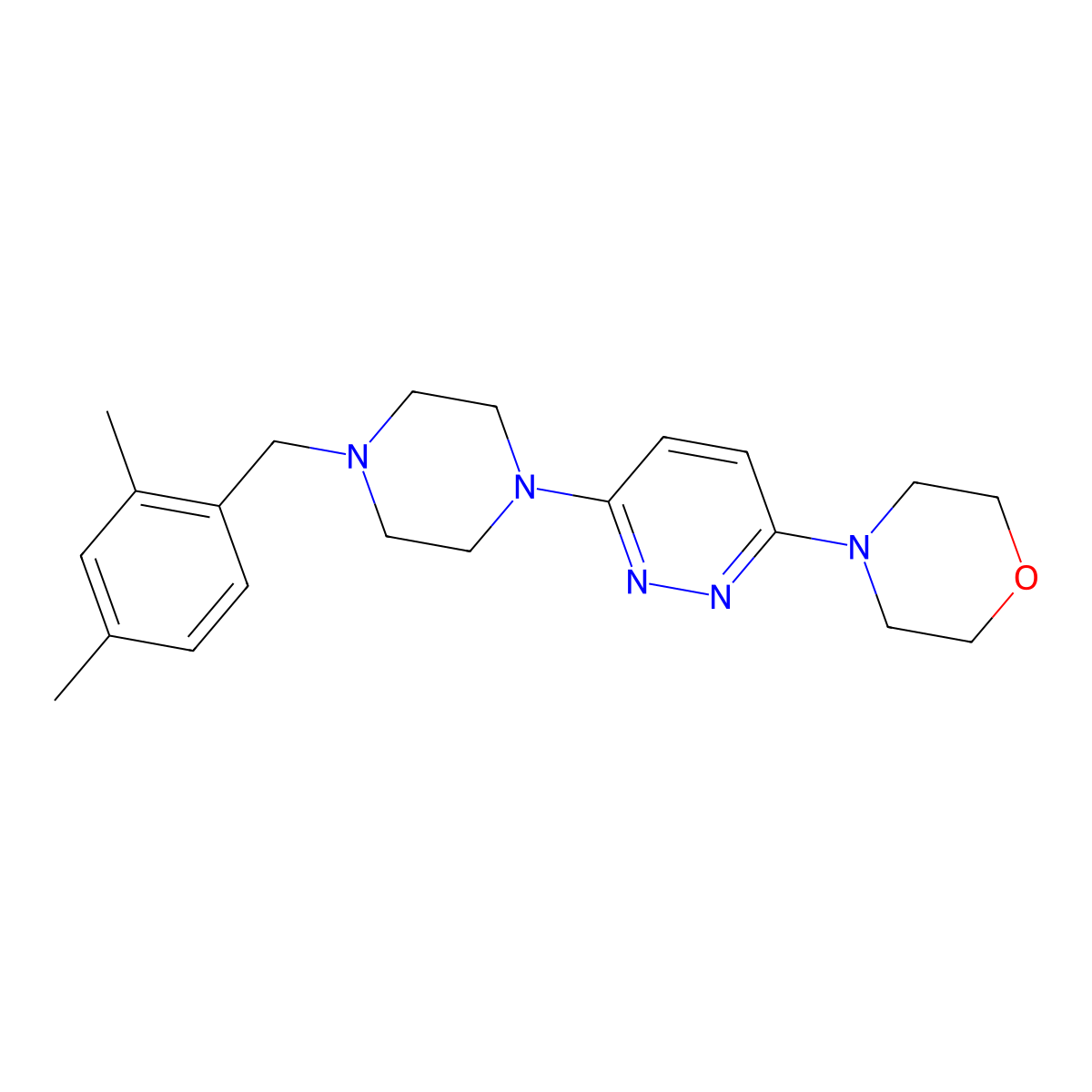 4-(6-{4-[(2,4-Dimethylphenyl)methyl]piperazin-1-yl}pyridazin-3-yl)morpholine molecular structure, CAS 2548983-27-1