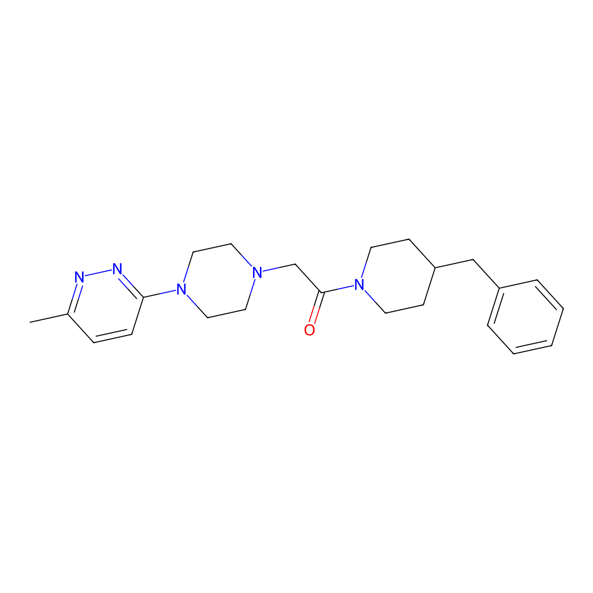 1-(4-Benzylpiperidin-1-yl)-2-[4-(6-methylpyridazin-3-yl)piperazin-1-yl]ethan-1-one molecular structure, CAS 2548983-46-4