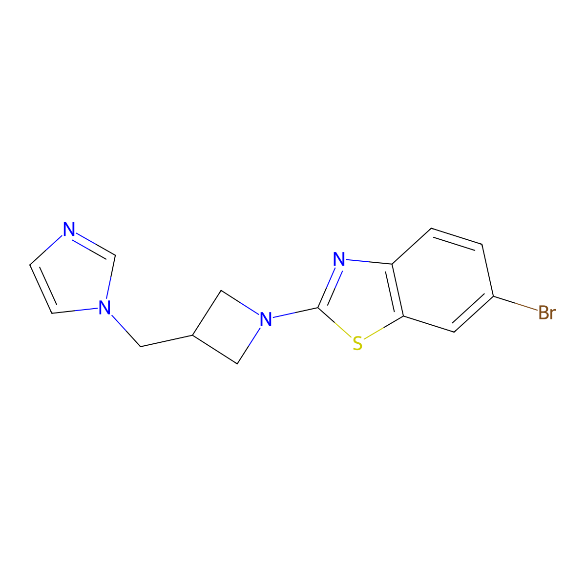 6-bromo-2-{3-[(1H-imidazol-1-yl)methyl]azetidin-1-yl}-1,3-benzothiazole molecular structure, CAS 2548983-52-2
