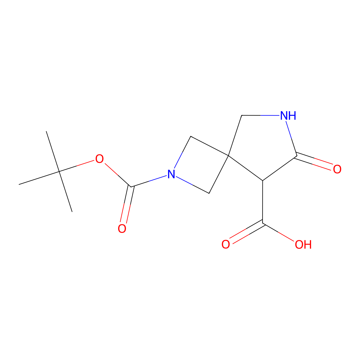 2-[(Tert-butoxy)carbonyl]-7-oxo-2,6-diazaspiro[3.4]octane-8-carboxylic acid molecular structure, CAS 2548983-72-6