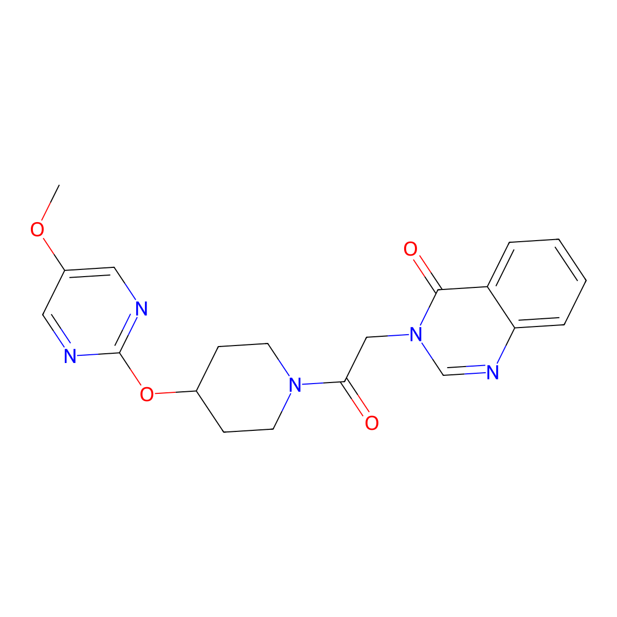 3-(2-{4-[(5-Methoxypyrimidin-2-yl)oxy]piperidin-1-yl}-2-oxoethyl)-3,4-dihydroquinazolin-4-one molecular structure, CAS 2548983-91-9