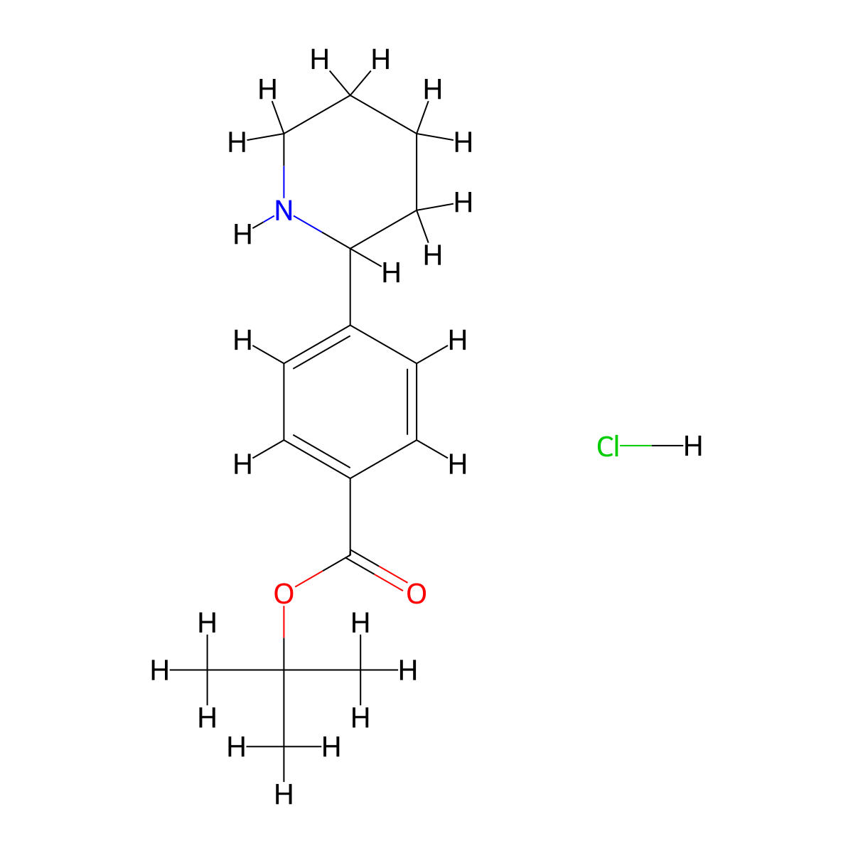 Tert-butyl 4-(piperidin-2-yl)benzoate molecular structure, CAS 2548984-16-1
