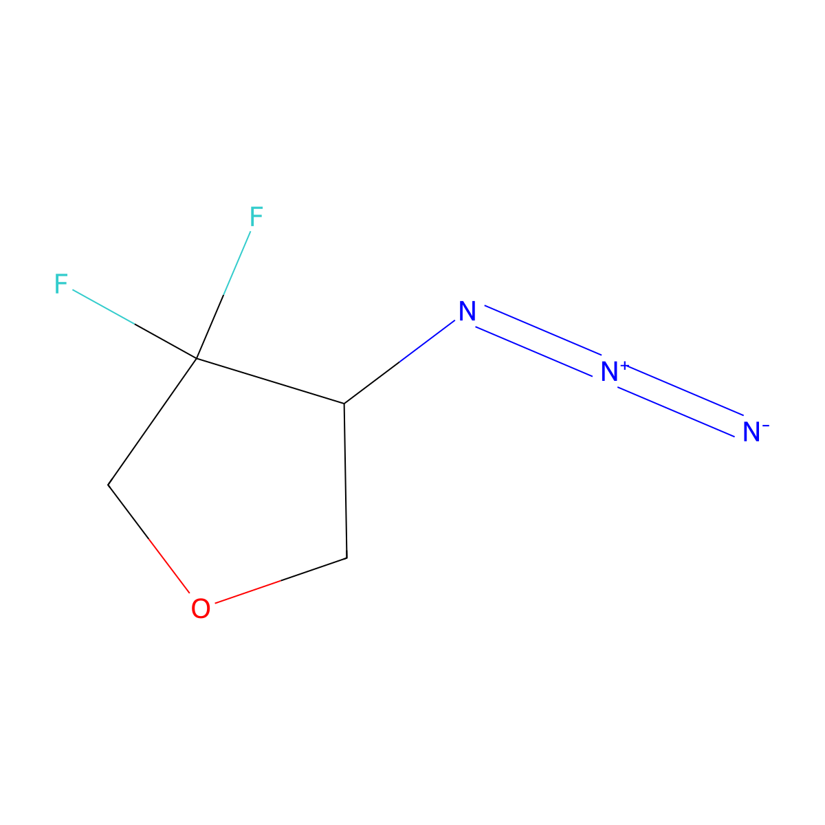 4-Azido-3,3-difluorooxolane molecular structure, CAS 2548984-88-7