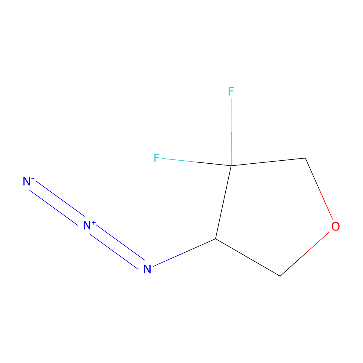4-Azido-3,3-difluorooxolane molecular structure, CAS 2548984-88-7
