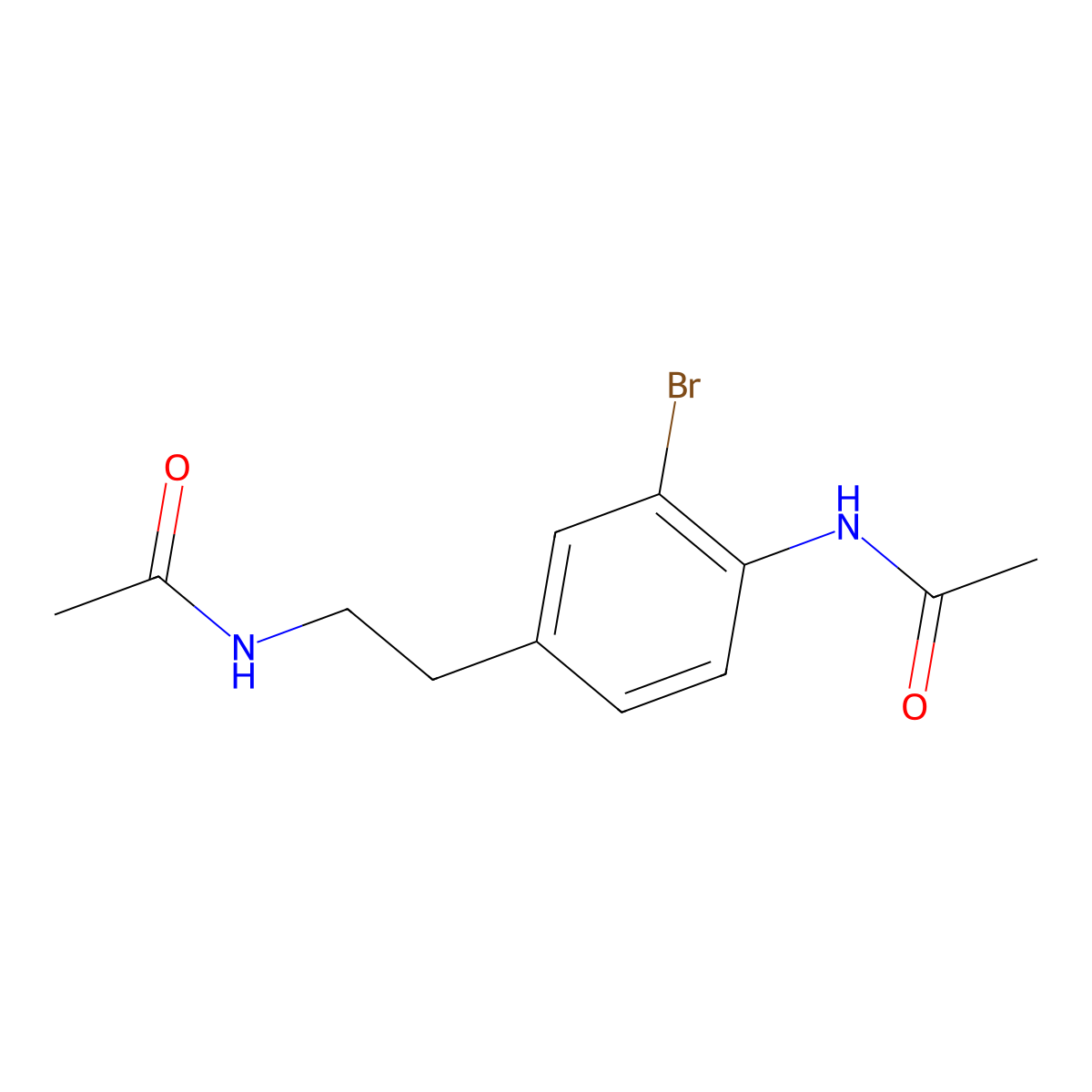 N-[2-(3-bromo-4-acetamidophenyl)ethyl]acetamide molecular structure, CAS 2548984-90-1