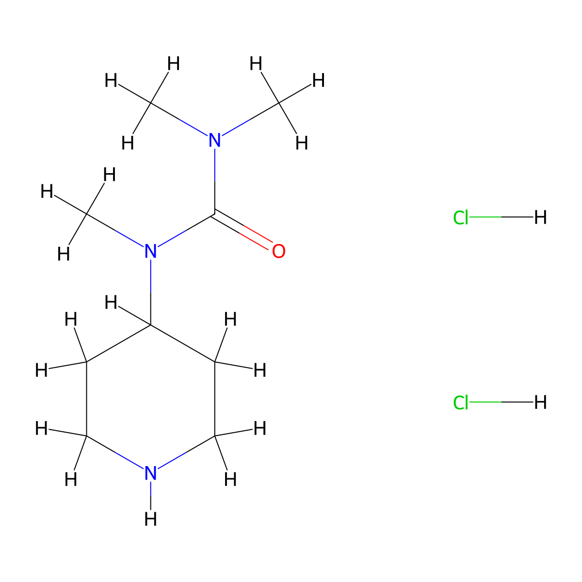 1,3,3-Trimethyl-1-(piperidin-4-yl)urea dihydrochloride molecular structure, CAS 2548984-91-2