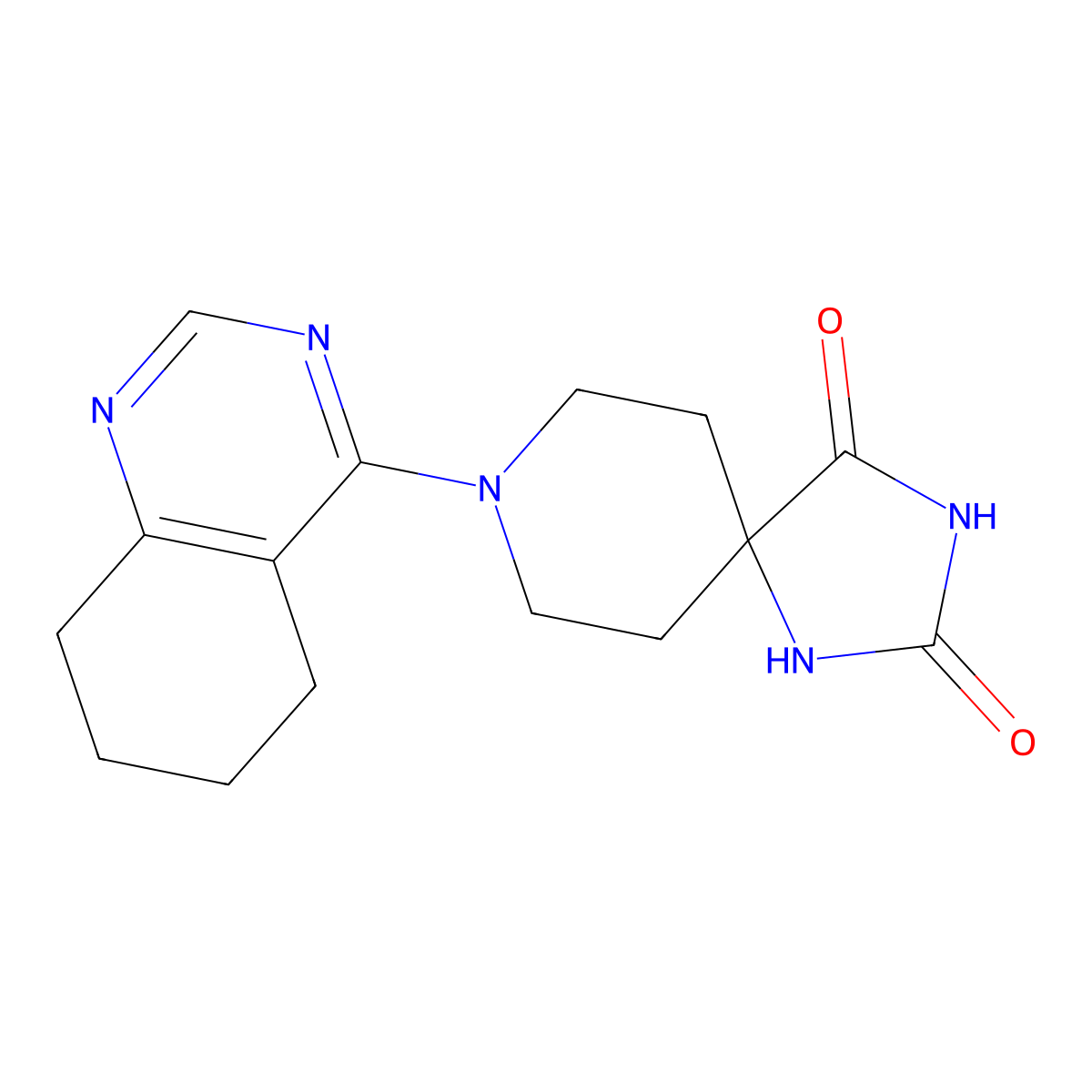 8-(5,6,7,8-Tetrahydroquinazolin-4-yl)-1,3,8-triazaspiro[4.5]decane-2,4-dione molecular structure, CAS 2548984-98-9