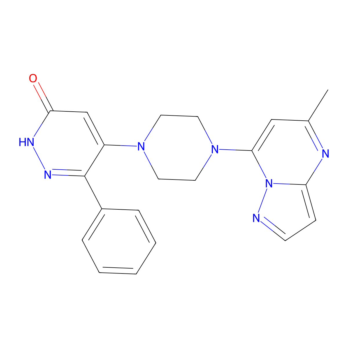 5-(4-{5-Methylpyrazolo[1,5-a]pyrimidin-7-yl}piperazin-1-yl)-6-phenyl-2,3-dihydropyridazin-3-one molecular structure, CAS 2548985-12-0