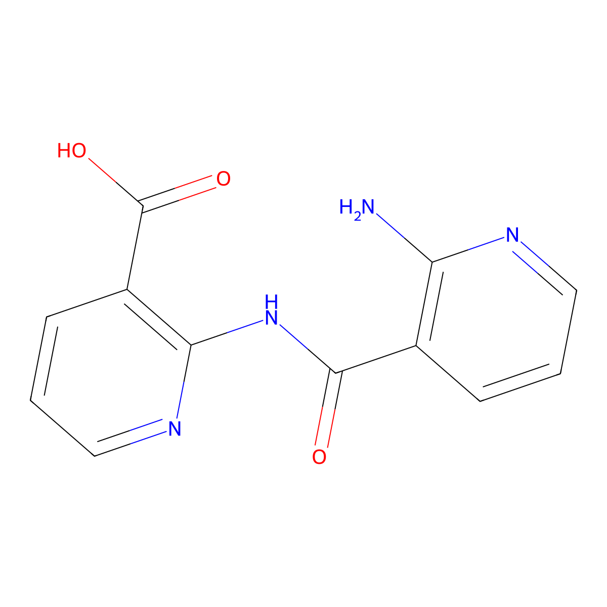 2-(2-Aminopyridine-3-amido)pyridine-3-carboxylic acid molecular structure, CAS 2548985-35-7