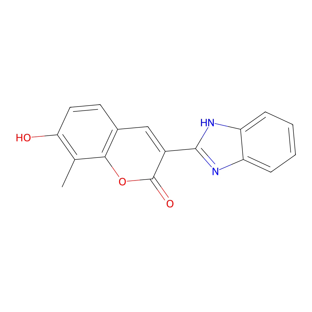 3-(1H-1,3-benzodiazol-2-yl)-7-hydroxy-8-methyl-2H-chromen-2-one molecular structure, CAS 2548985-76-6