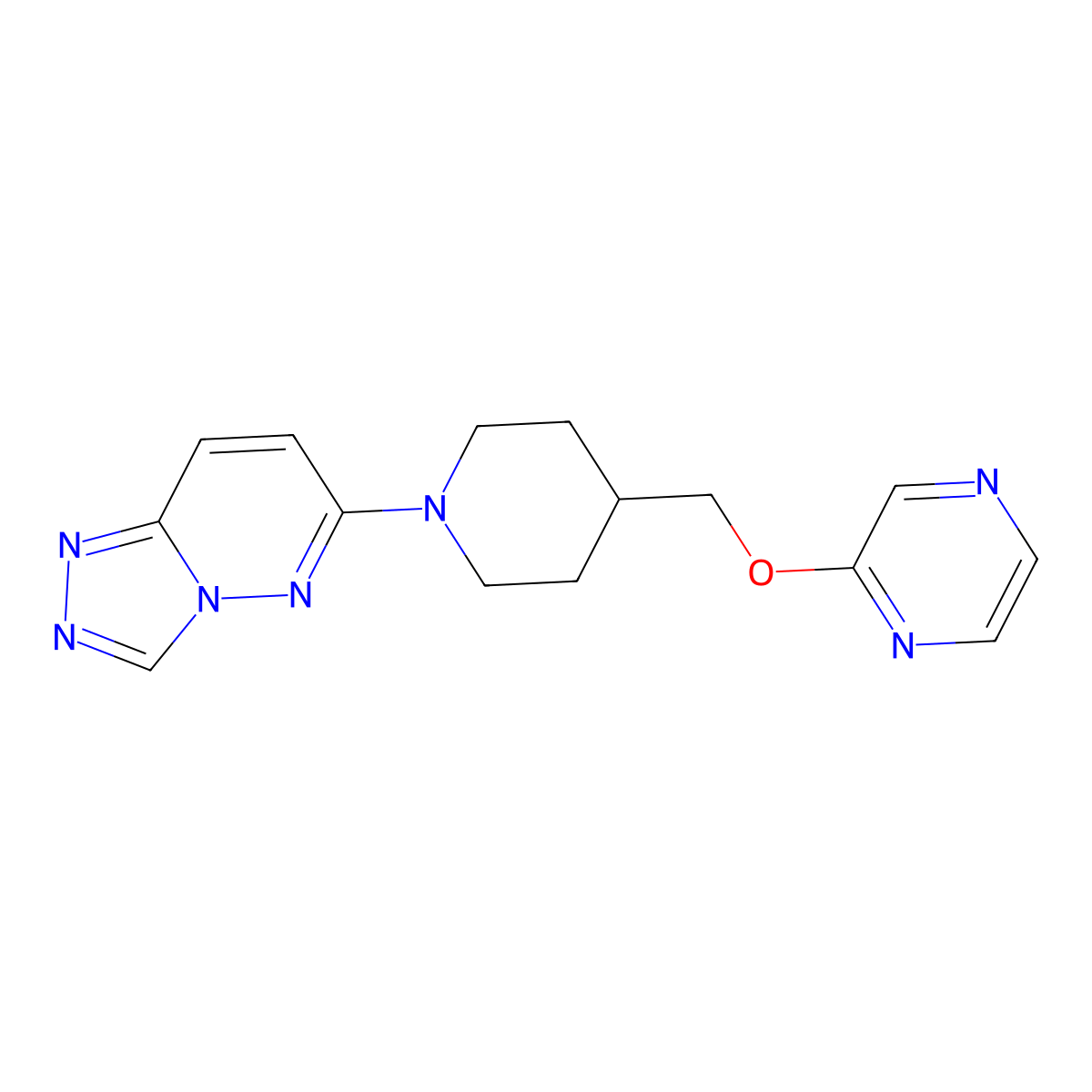 2-[(1-{[1,2,4]Triazolo[4,3-b]pyridazin-6-yl}piperidin-4-yl)methoxy]pyrazine molecular structure, CAS 2548985-85-7