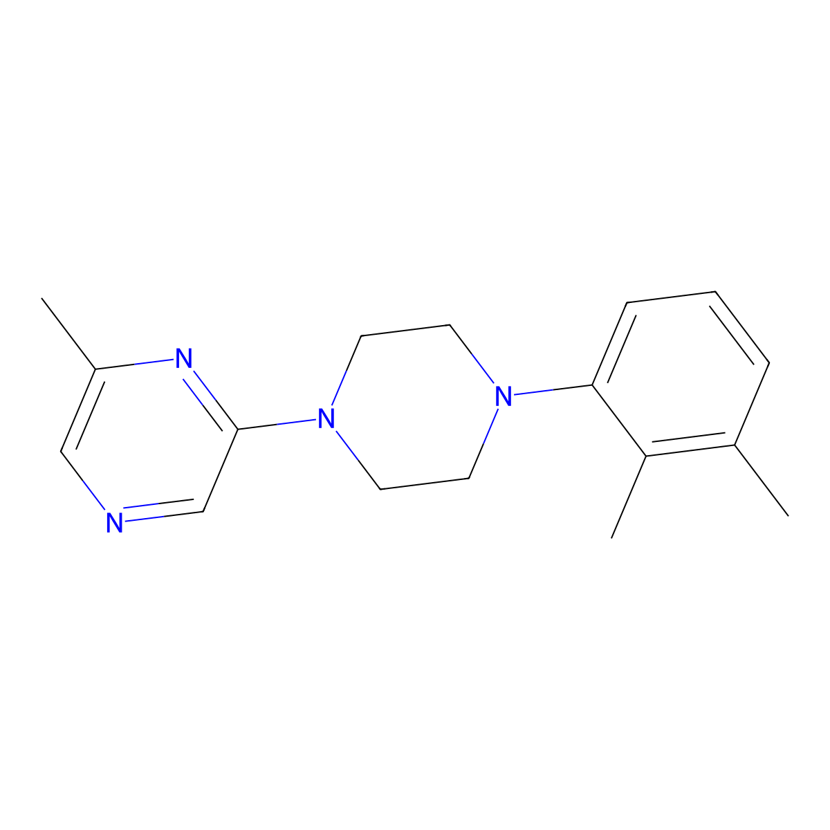 2-[4-(2,3-Dimethylphenyl)piperazin-1-yl]-6-methylpyrazine molecular structure, CAS 2548986-19-0