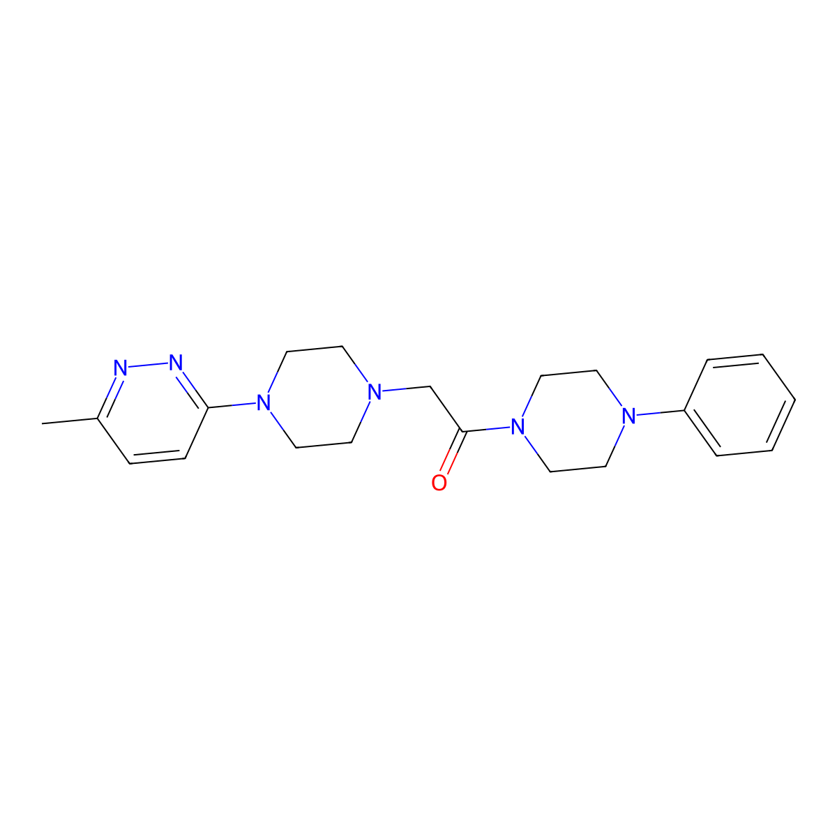 2-[4-(6-Methylpyridazin-3-yl)piperazin-1-yl]-1-(4-phenylpiperazin-1-yl)ethan-1-one molecular structure, CAS 2548987-86-4