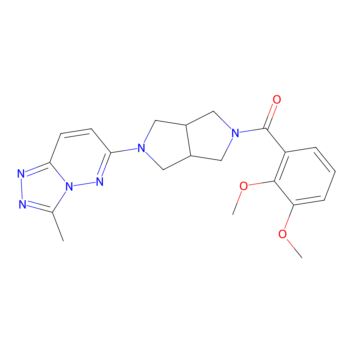 2-(2,3-Dimethoxybenzoyl)-5-{3-methyl-[1,2,4]triazolo[4,3-b]pyridazin-6-yl}-octahydropyrrolo[3,4-c]pyrrole molecular structure, CAS 2548988-62-9
