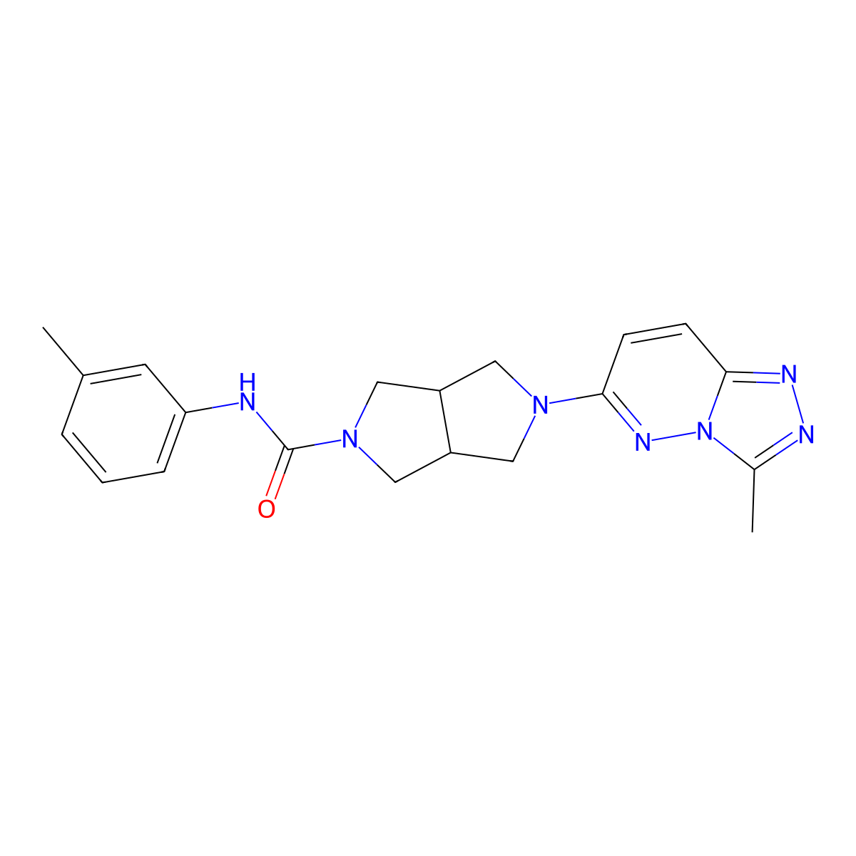 5-{3-methyl-[1,2,4]triazolo[4,3-b]pyridazin-6-yl}-N-(3-methylphenyl)-octahydropyrrolo[3,4-c]pyrrole-2-carboxamide molecular structure, CAS 2548988-82-3