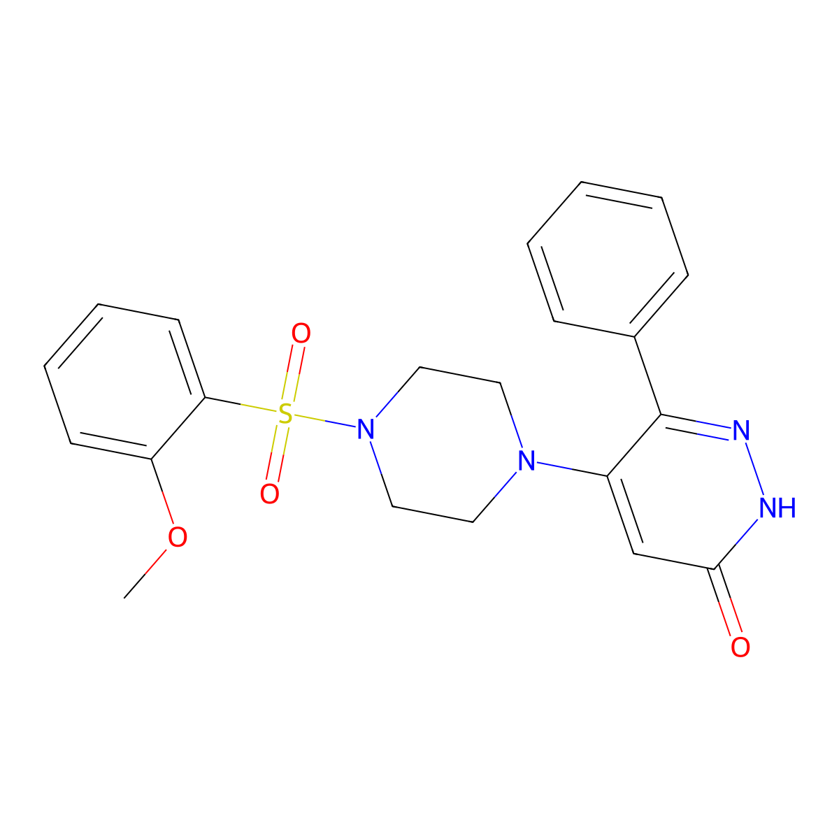 5-[4-(2-Methoxybenzenesulfonyl)piperazin-1-yl]-6-phenyl-2,3-dihydropyridazin-3-one molecular structure, CAS 2548988-89-0