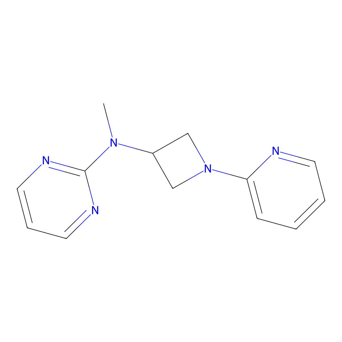 N-methyl-N-[1-(pyridin-2-yl)azetidin-3-yl]pyrimidin-2-amine molecular structure, CAS 2548989-29-1