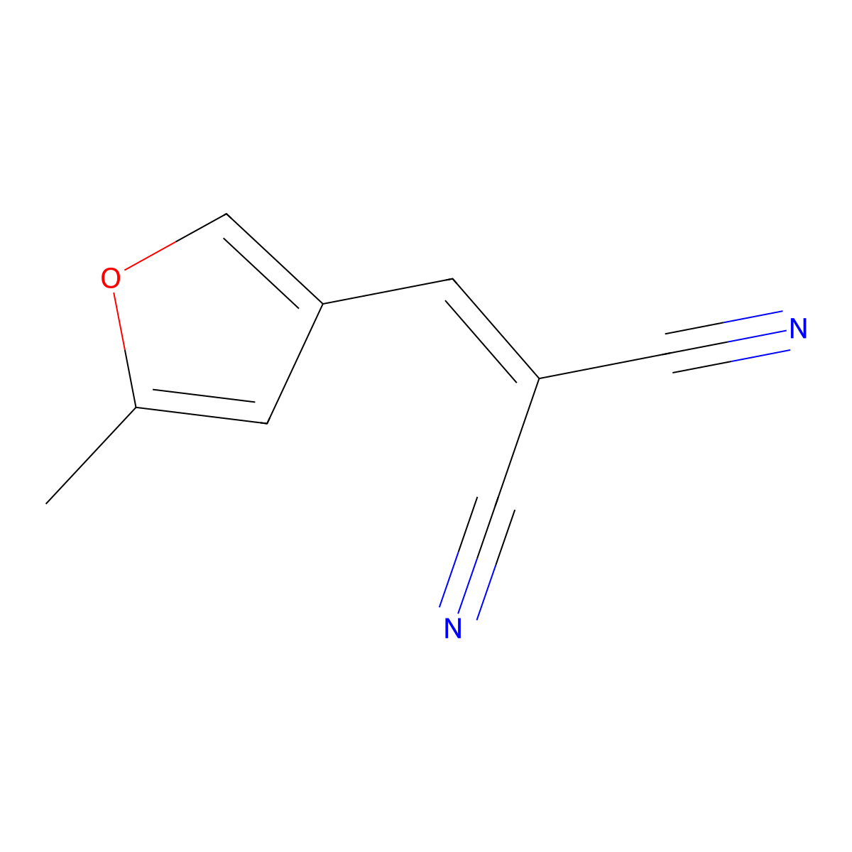 2-[(5-Methylfuran-3-yl)methylidene]propanedinitrile molecular structure, CAS 2548989-33-7