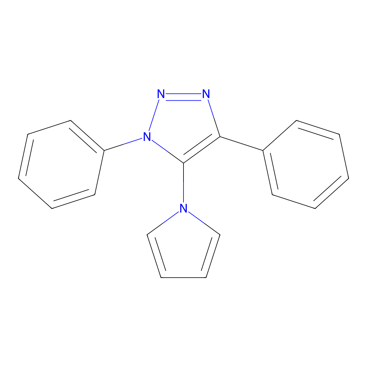 1,4-diphenyl-5-(1H-pyrrol-1-yl)-1H-1,2,3-triazole molecular structure, CAS 2548989-45-1