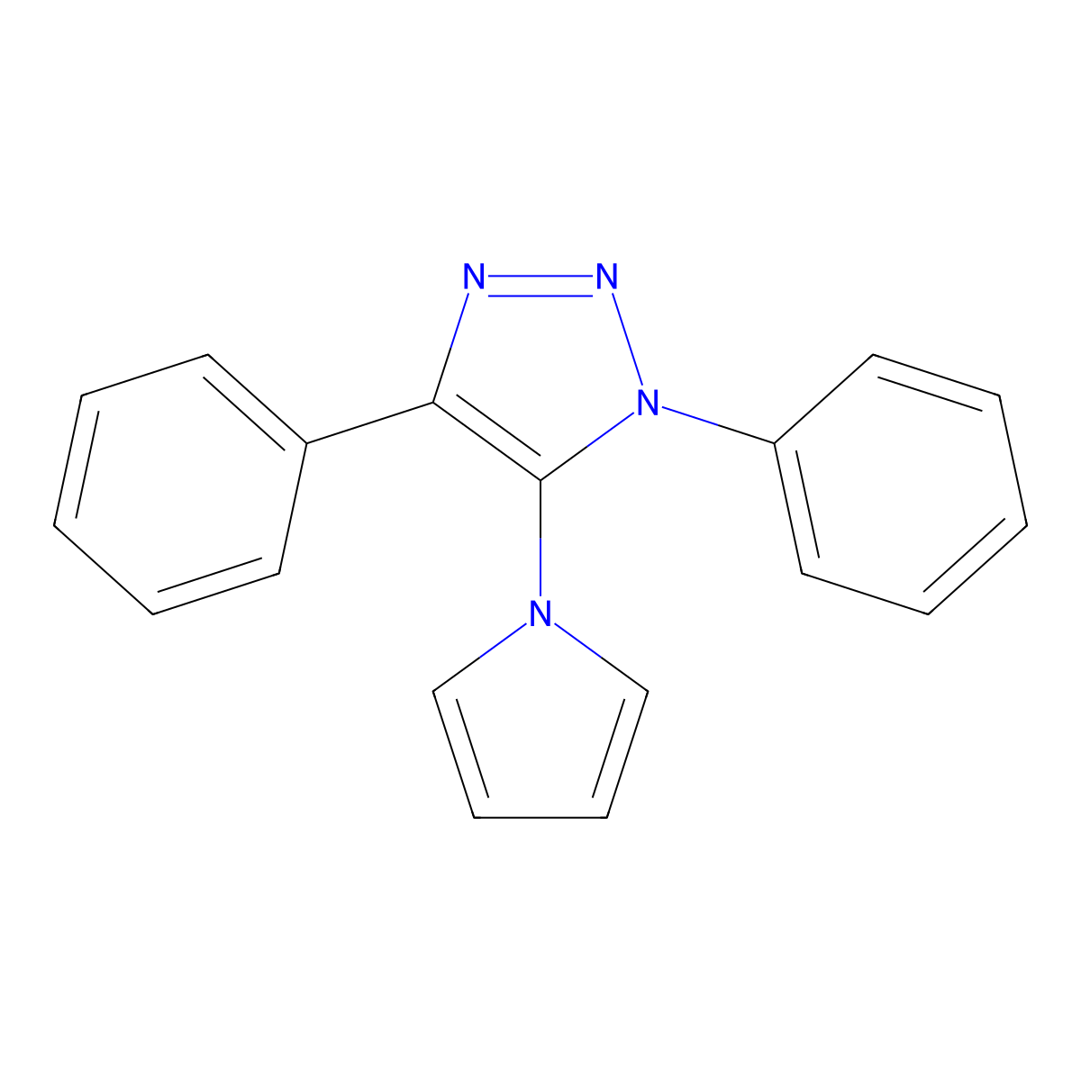 1,4-diphenyl-5-(1H-pyrrol-1-yl)-1H-1,2,3-triazole molecular structure, CAS 2548989-45-1