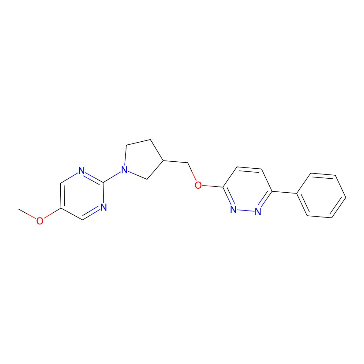 5-Methoxy-2-(3-{[(6-phenylpyridazin-3-yl)oxy]methyl}pyrrolidin-1-yl)pyrimidine molecular structure, CAS 2548990-27-6