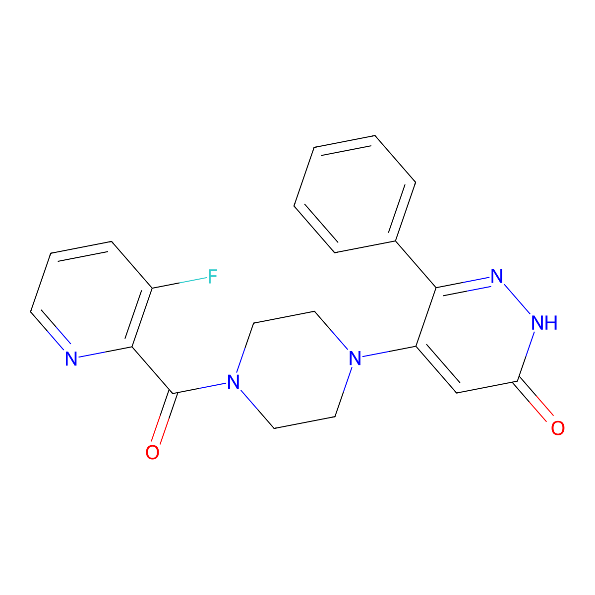 5-[4-(3-Fluoropyridine-2-carbonyl)piperazin-1-yl]-6-phenyl-2,3-dihydropyridazin-3-one molecular structure, CAS 2548990-96-9