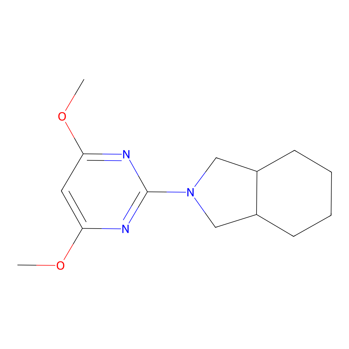 2-(4,6-dimethoxypyrimidin-2-yl)-octahydro-1H-isoindole molecular structure, CAS 2548991-38-2