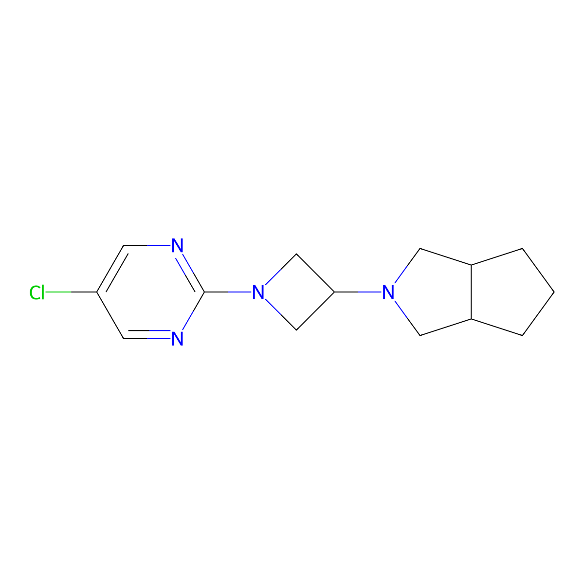 5-Chloro-2-(3-{octahydrocyclopenta[c]pyrrol-2-yl}azetidin-1-yl)pyrimidine molecular structure, CAS 2548992-09-0