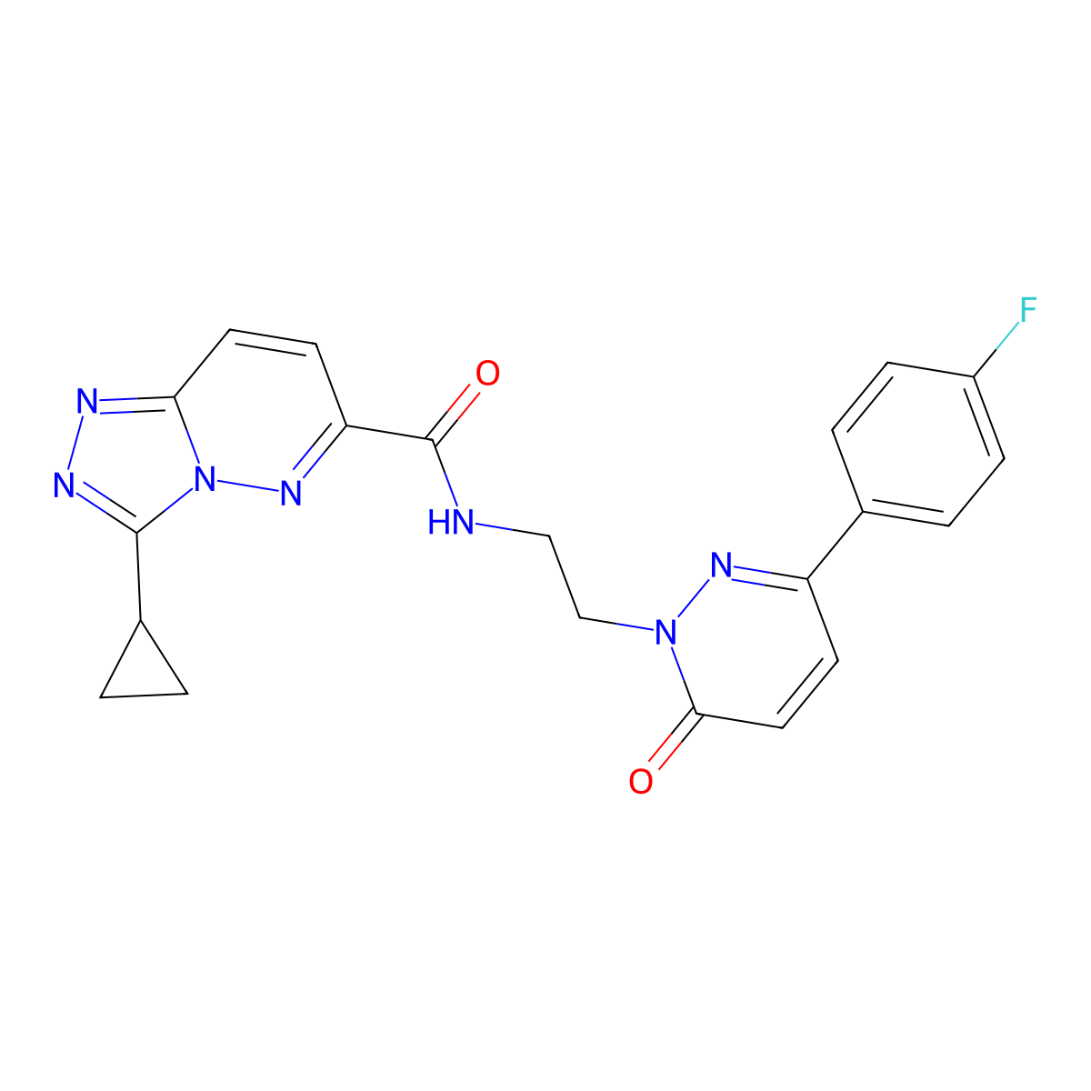 3-cyclopropyl-N-{2-[3-(4-fluorophenyl)-6-oxo-1,6-dihydropyridazin-1-yl]ethyl}-[1,2,4]triazolo[4,3-b]pyridazine-6-carboxamide molecular structure, CAS 2548992-16-9