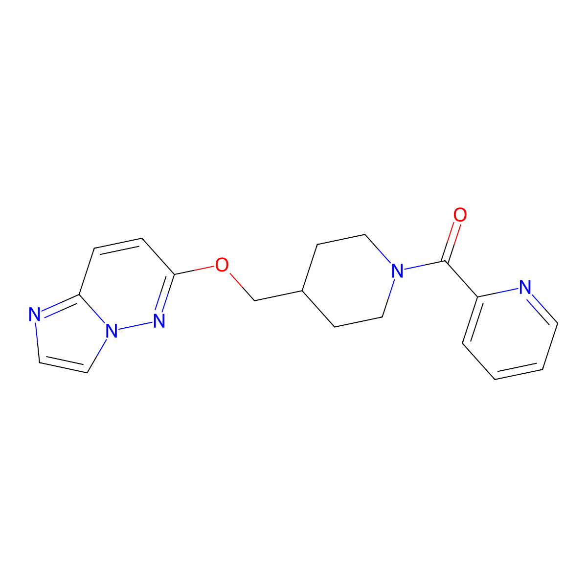2-[4-({Imidazo[1,2-b]pyridazin-6-yloxy}methyl)piperidine-1-carbonyl]pyridine molecular structure, CAS 2548992-26-1