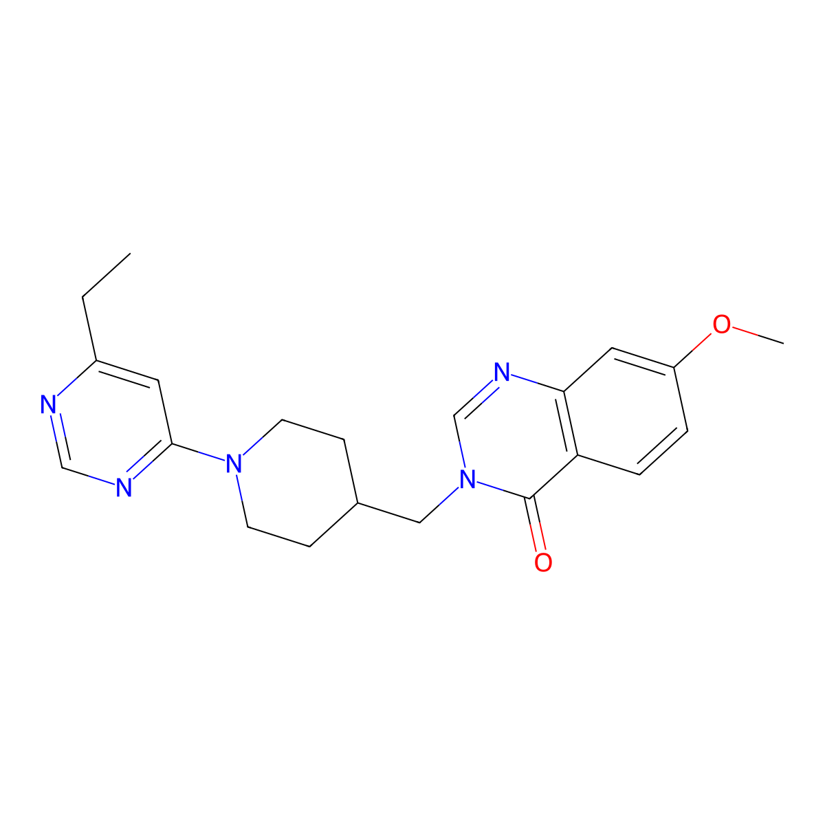 3-{[1-(6-Ethylpyrimidin-4-yl)piperidin-4-yl]methyl}-7-methoxy-3,4-dihydroquinazolin-4-one molecular structure, CAS 2548992-51-2